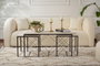 Hanah Home Juego de Mesas de Café Defne - Negro, Travertine
